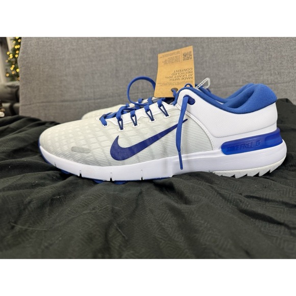 NIKE Free NN Golf Shoes Womens‎ Size 14 White Royal Blue FN0332-400 Unisex